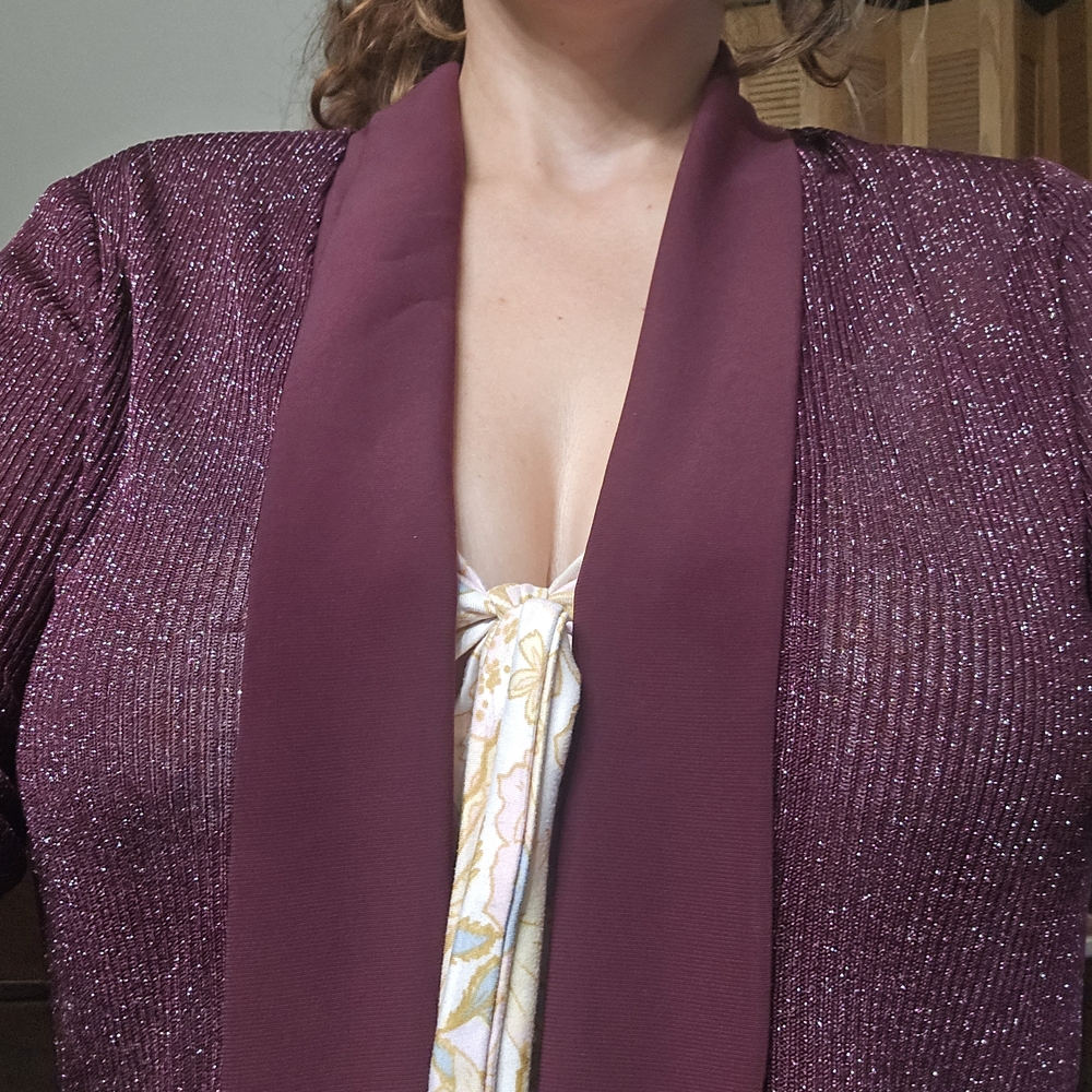 Elegant Purple Women's Cardigan Only